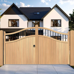 Oak Driveway Gate elegant design - The Outwood