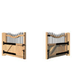Oak Driveway Gate inner bow low height - The Holmewood rear 2