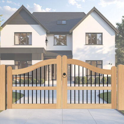 Bodmin Oak Open Panelled Entrance Gate