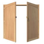Double Garage Doors in Oak - The Pettswood - opening up