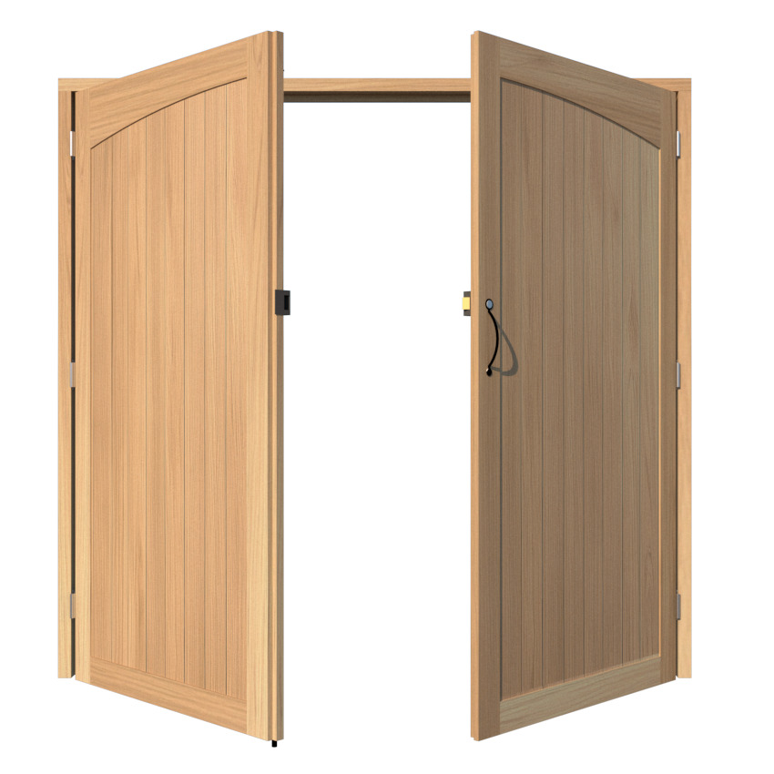 Double Garage Doors in Oak - The Pettswood - opening up