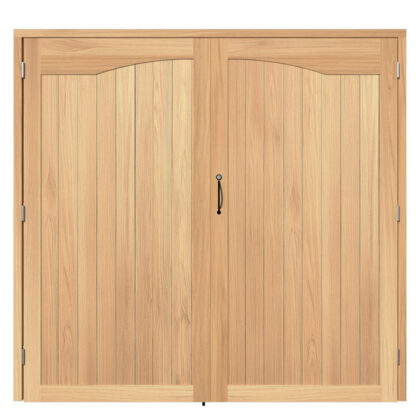 Double Garage Doors in Oak - The Regent