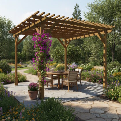 Pergola in a garden