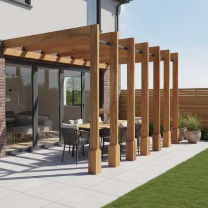 Contemporary Lean-To Pergola