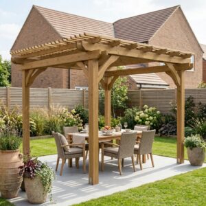 Large-Posted-Wooden-Garden-Pergola-UK-768x768 2