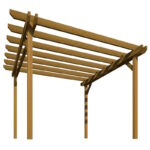 Traditional Wooden Pergola from below
