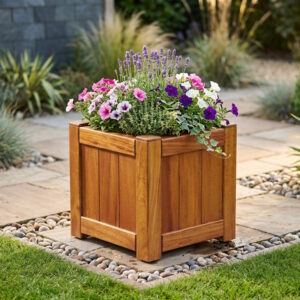 Wooden Box Garden Planter - Hardwood