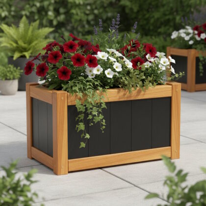 Trough Garden Planter - Wood and Composite